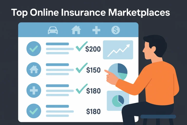 People comparing insurance quotes on a digital marketplace interface