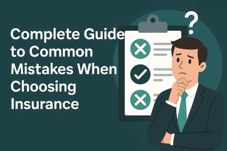 Common insurance mistakes visualized with infographic illustration