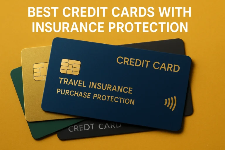 Credit cards offering insurance protection like travel and purchase coverage