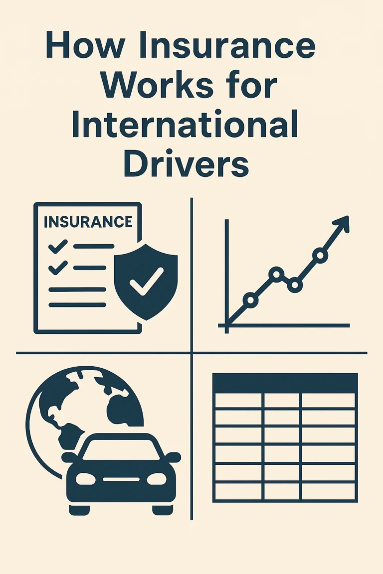 Infographic explaining how insurance works for international drivers